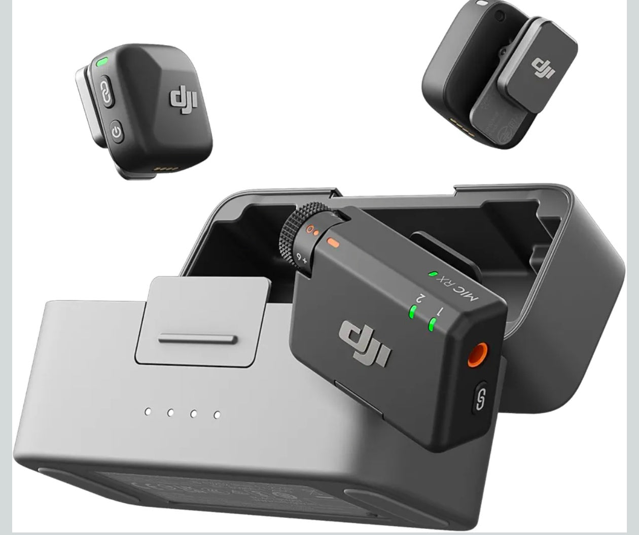 DJI Mic Mini (2 TX + 1 RX + Charging Case), Ultralight, Detail-Rich Audio, 48h Use, Noise Cancelling, Automatic Limiting, Wireless Microphone for Camera/iPhone/Android, Vlog, Streaming, Black
Amazon's Choice