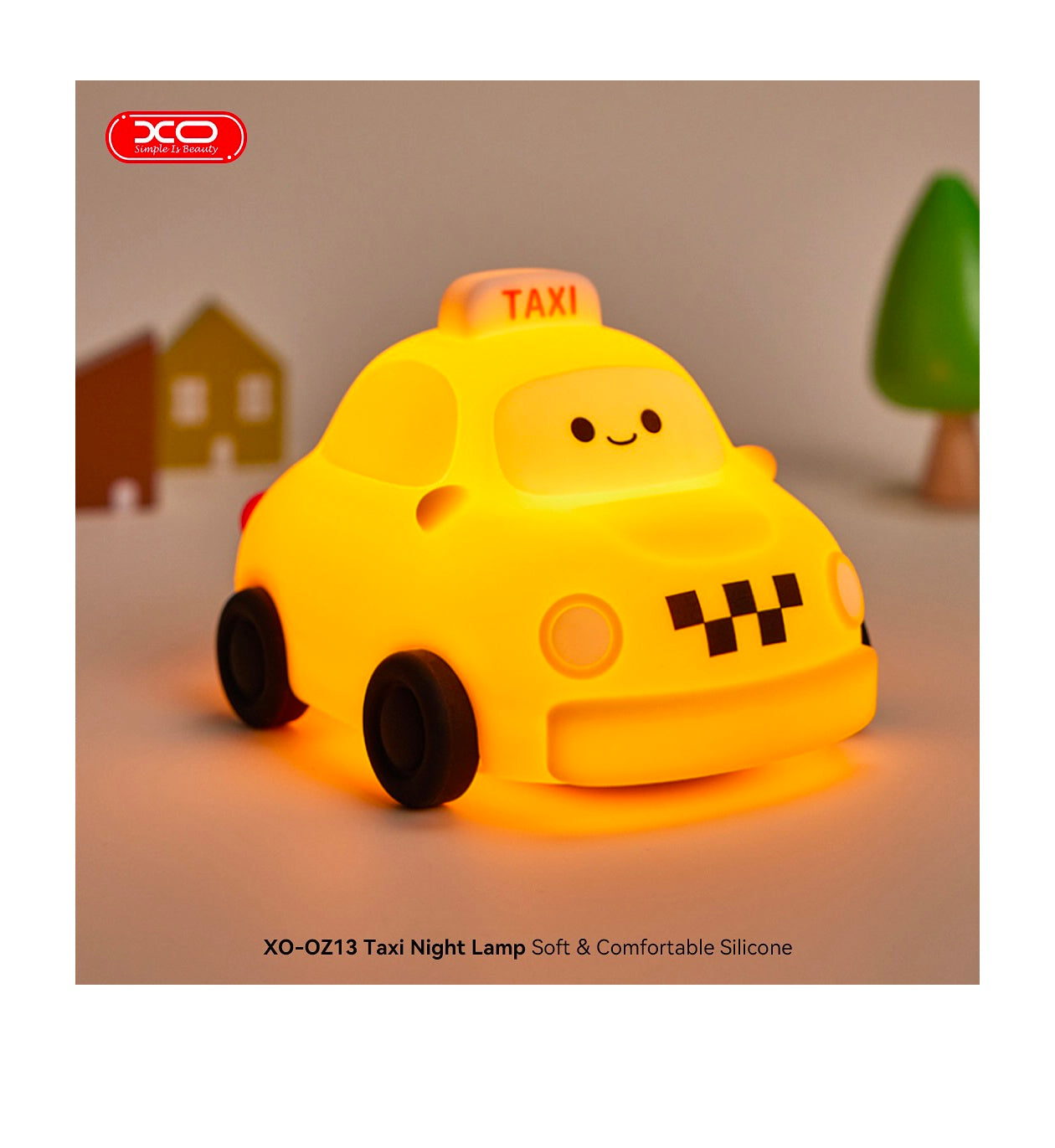 XO-OZ13 Taxi Night Lamp – Soft Silicone LED

🚖 Cute taxi car design with smiling face

🌙 Warm & soothing night light for kids

✨ Soft, safe & durable silicone build

🔋 Energy-efficient & portable
