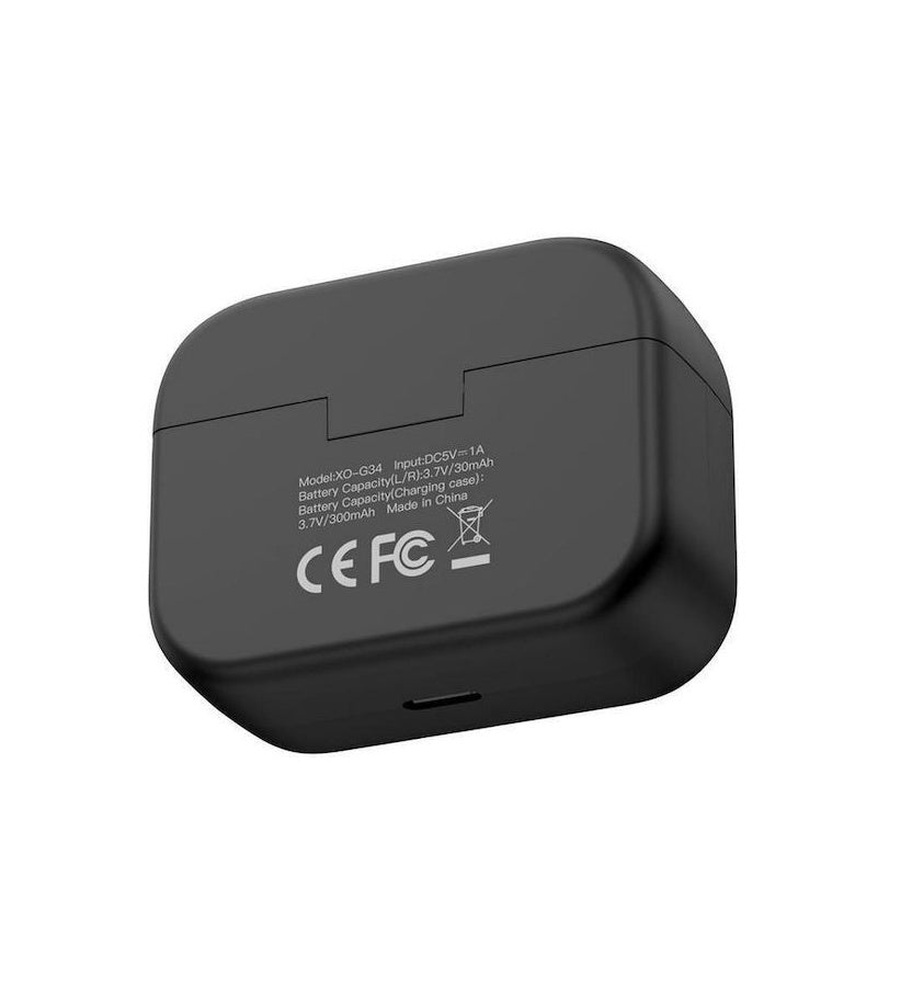 XO XO-G34 ANC + ENC Dual Mic Wireless Earbuds | Noise-Cancelling Bluetooth Earphones with Smart LED Display